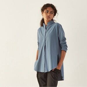 Aday Something Borrowed Shirt in Lake Size Medium